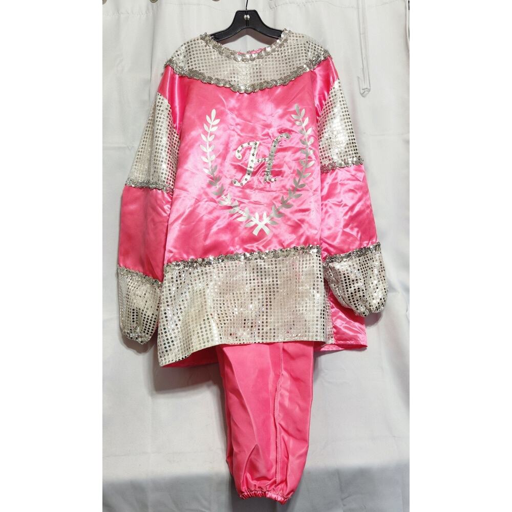 Mardi Gras Float Rider Costume Pink Krewe 2xl Shirt Pants Hat Light Feature Read